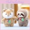 Rabbit Keychain Cute Cartoon Deer Duck Panda Child Backpack Plush Doll Pendant