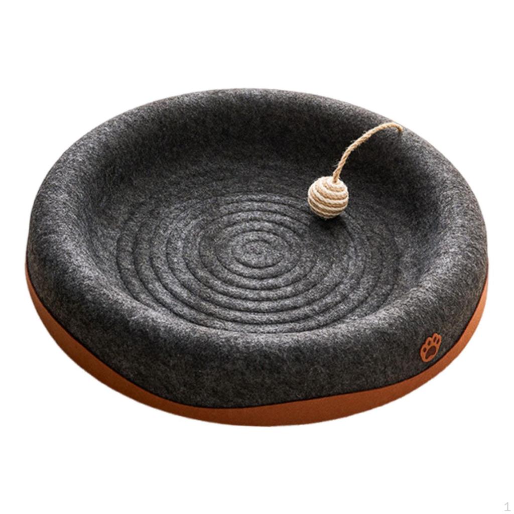 Cat Scratch Pad Lounge Flippable Furniture Protector for Summer, Winter Multipurpose with Jute Ball