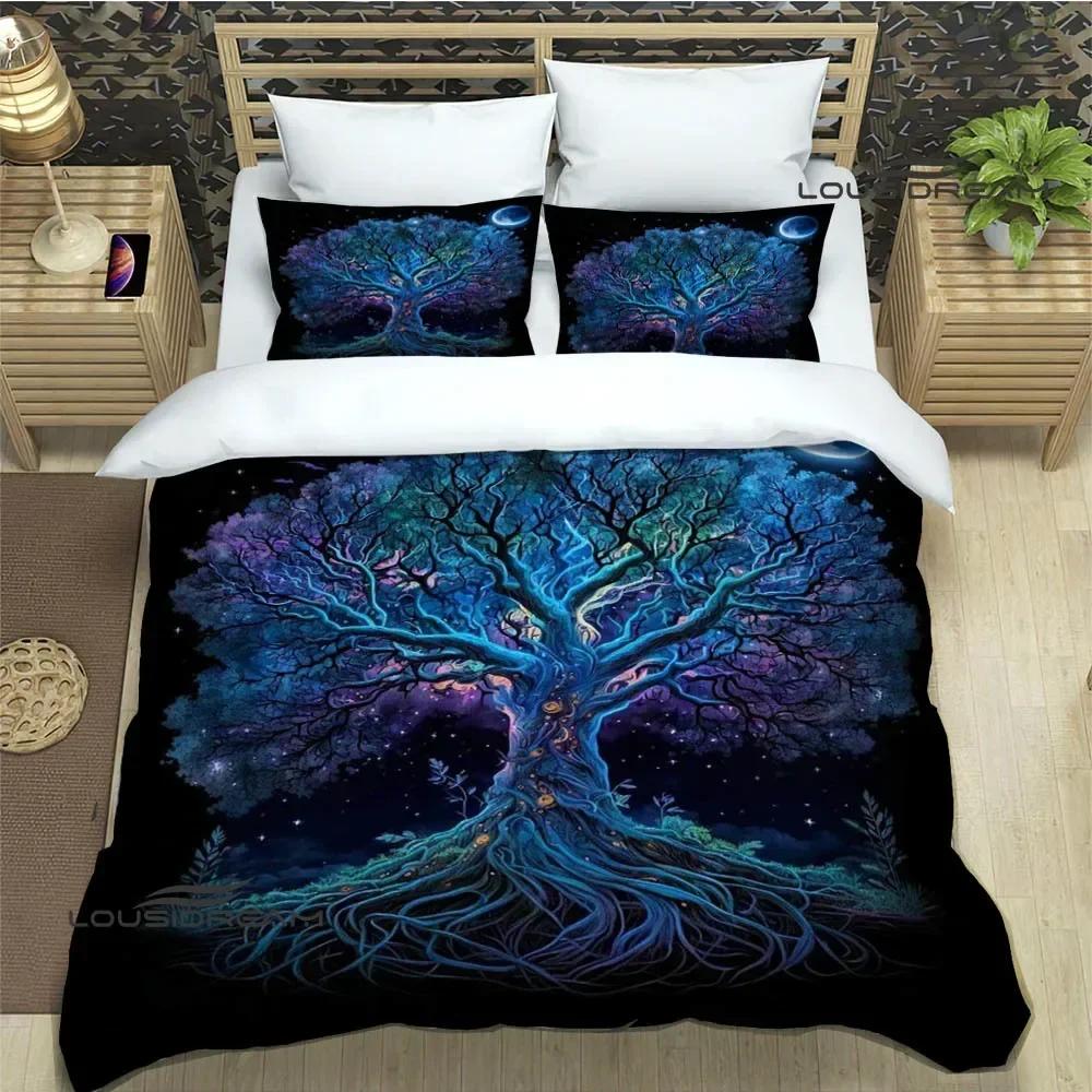 Tree of Life printed Bedding Sets exquisite bed supplies set duvet cover bed comforter set bedding set luxury birthday gift
