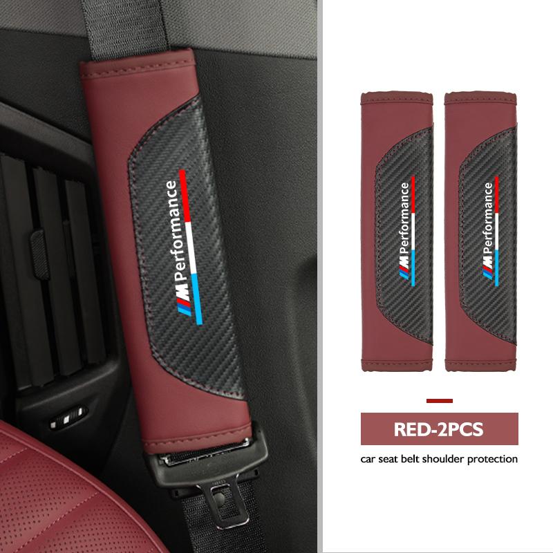 

Car Seat Belt Protection Spliced Carbon Fibre Shoulder Pad For BMW X1 X3 X4 X5 X7 G20 G38 F20 F39 F48 E46 E60 E36 E39