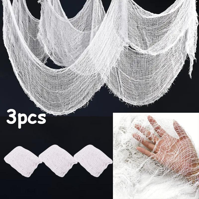 Halloween Gauze Fabric Black Chunky Gauz Fabric Haunted House Diy Decorative Gauze Horror Party Scene Props Halloween Decoration