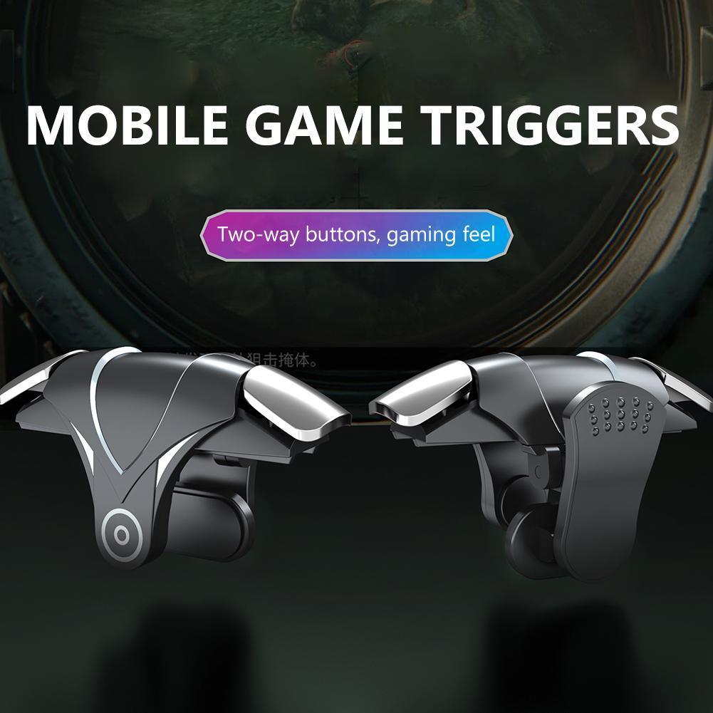 2pcs RGB Mobile Game Joystick Trigger for PUBG Game Controller Gamepad Mobile Phone Game Trigger for Iphone Android Smart Phone