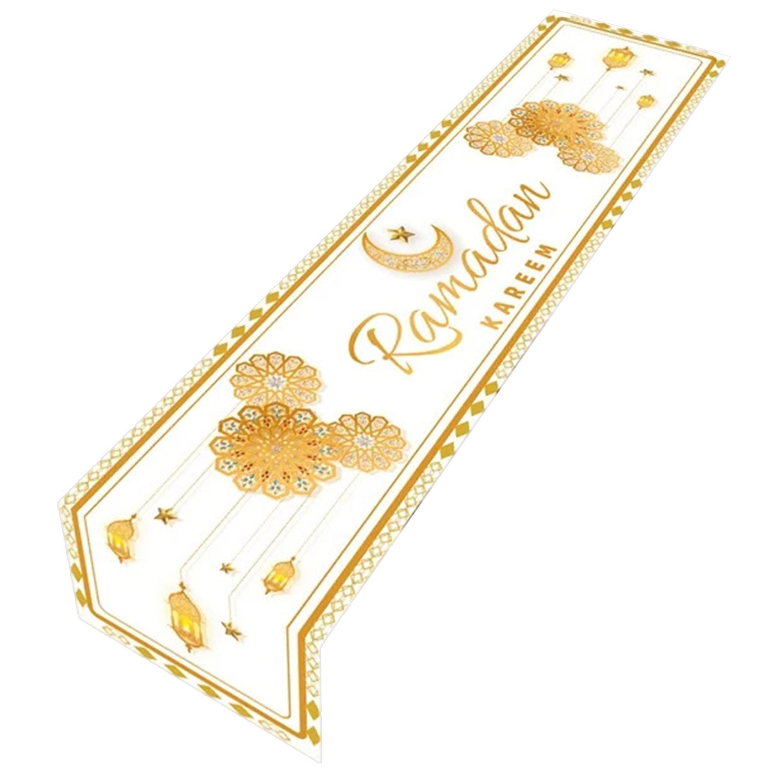 

Скатерть на Ид Мубарак Рамадан Украшение для дома Исламская мусульманская вечеринка Товары для ручной работы Дорожка для стола Сервировка стола 1