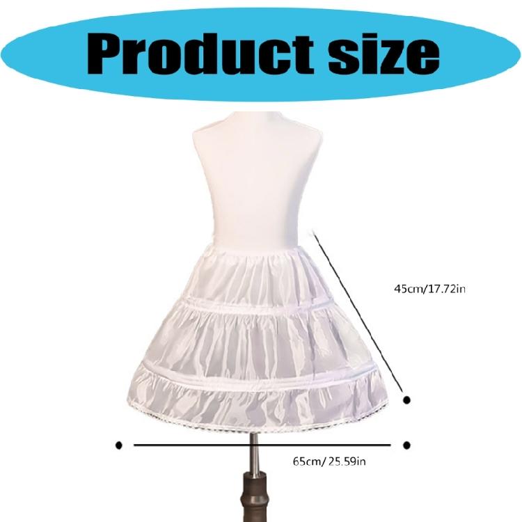 White Crinoline 35cm Childrens Petticoat Designed For Special Occasion And Stage Costumes