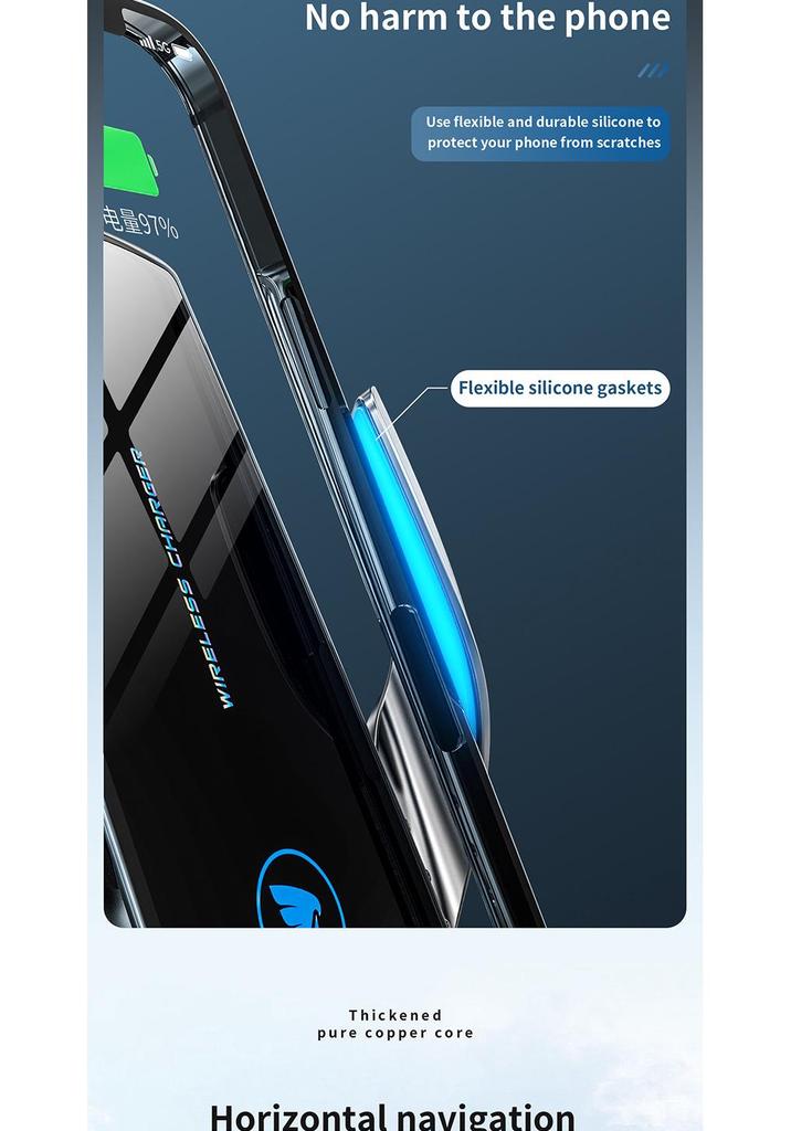 Astree 2025 Wireless Car Charger & Phone Holder - Fully Automatic Magnetic Suction for Apple Devices
