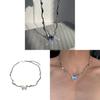 Butterfly Pendant Necklace For Women Men Titanium Alloy Choker Summer