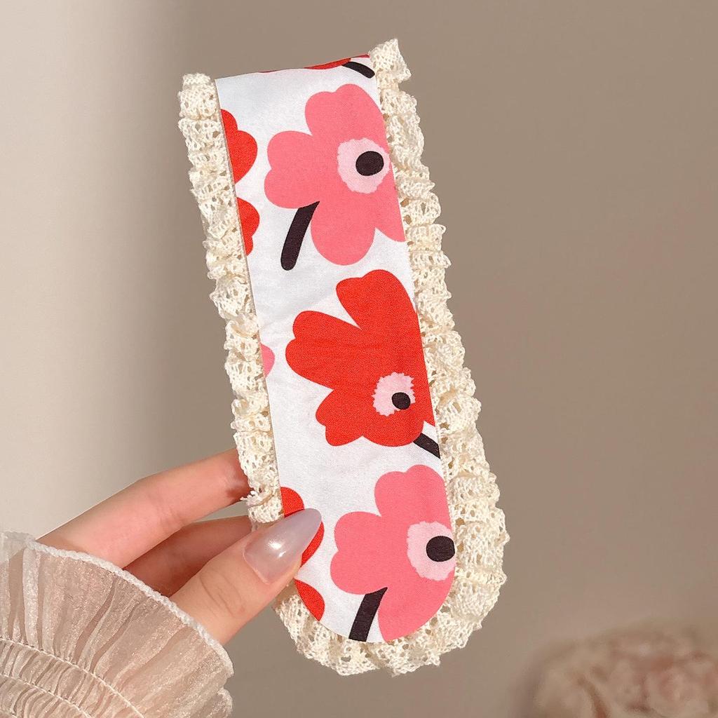 Floral Knit Choppy Bangs Sticker Headband for Women – Non-Slip Hair Magic for Washing Face.