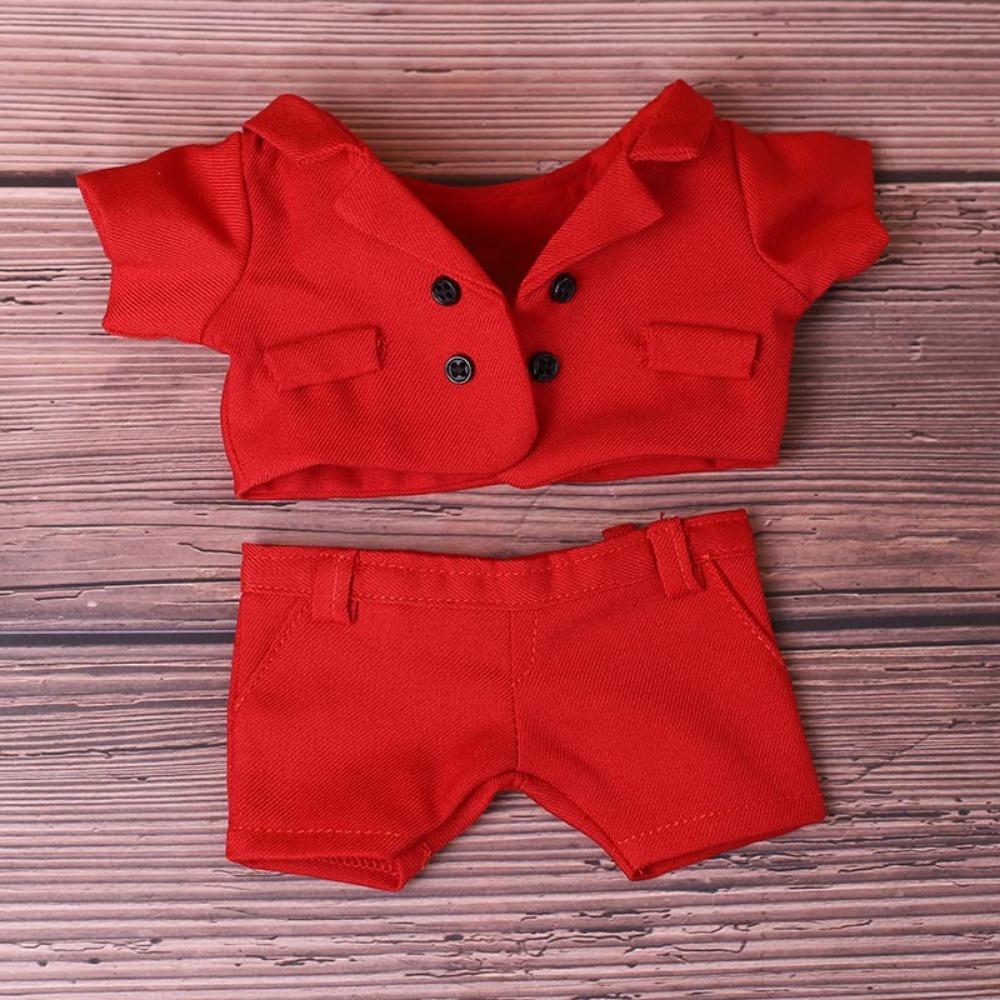 For 15cm 20cm Plush Cotton Doll Clothes Formal Suit Pants Set Plush Stuffed Doll Outfit Accessories Changjing Dress Game Toys