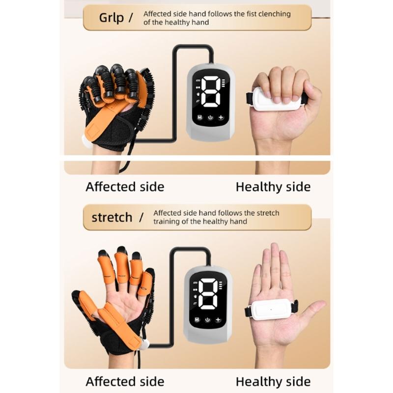 Gants Robotiques de Rééducation pour Patient Hémiplégique Rééducation Physique, Entraînement Récupération Fonctionnelle des Doigts et de la Main