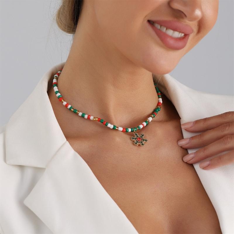 Fanciful Multicolored Sequined Mixture Necklace Comfortable Christmas Decoration For Parties School Incidents Parades