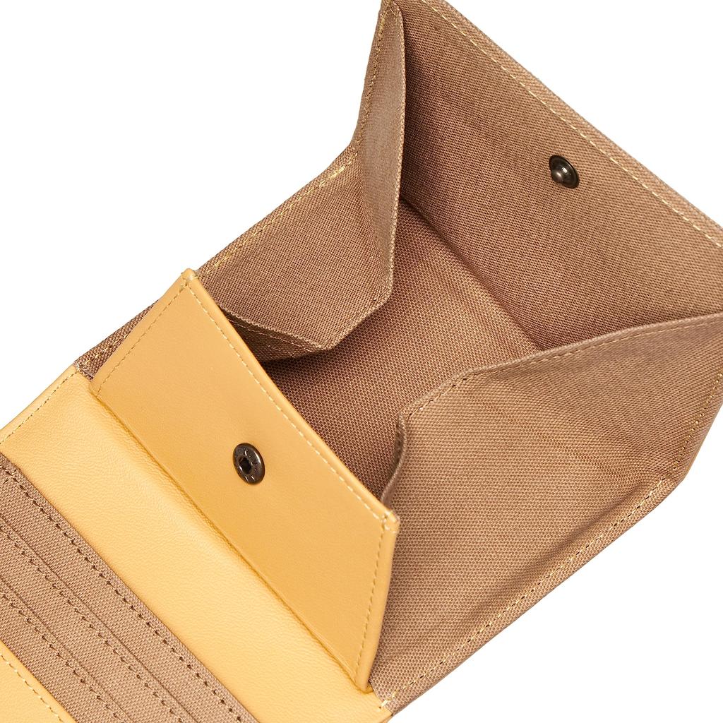 Shuhei Nomura Women's Compact Bifold Wallet, Made of Genuine Leather, Nadaya, with a Daikokuten Design, Designed for Wealth and Good Fortune, No.