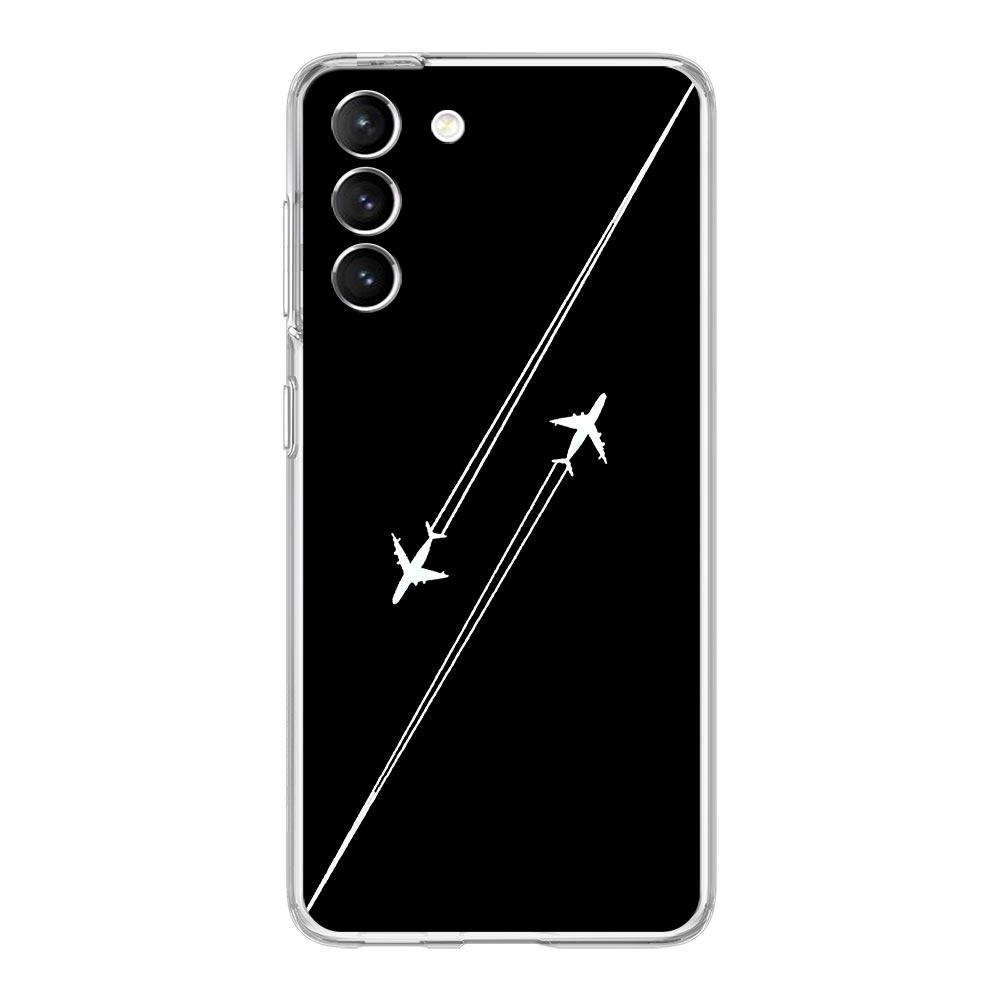 Phone Case For Samsung Galaxy S25 S24 S23 FE S22 Ultra S20 S21 5G S10 S9 Plus S10E S8 Soft Clear Cover Premium Airplane Pattern