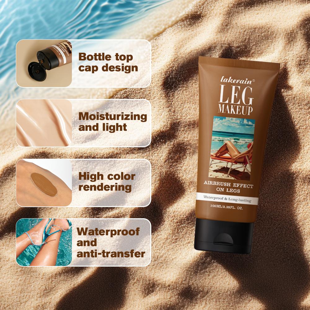 Xiaomi 100ml Tan Leg Makeup Body Foundation Lotion Even Skin Tone Waterproof Long Lasting Body Tanning Cream Medium Bronze Leg Makeup