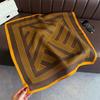 Spring and Autumn retro herringbone pattern cotton and linen small square scarf silk scarf imitation velvet headscarf shawl sun protection scarf women