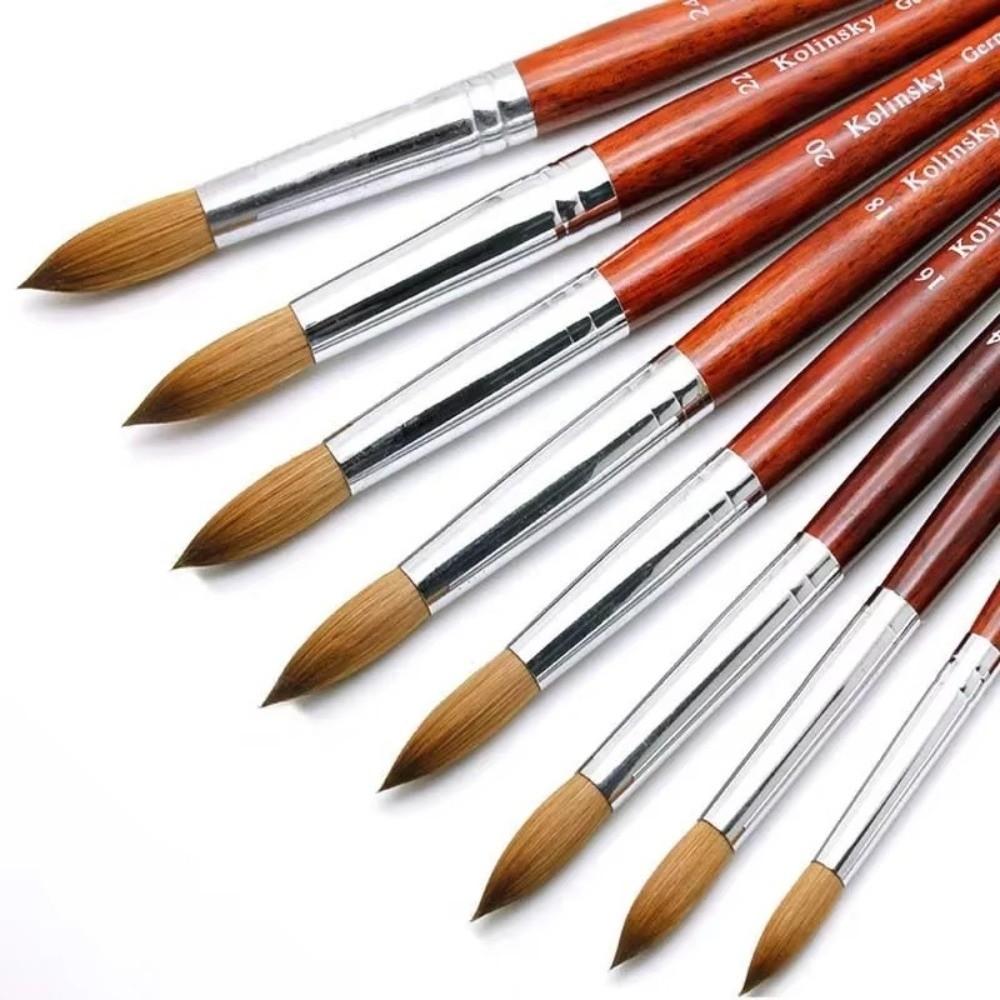 Acrylic Nail Brush Wood Handle UV Gel Brush Professional Liner Drawing Brushes Nail Art