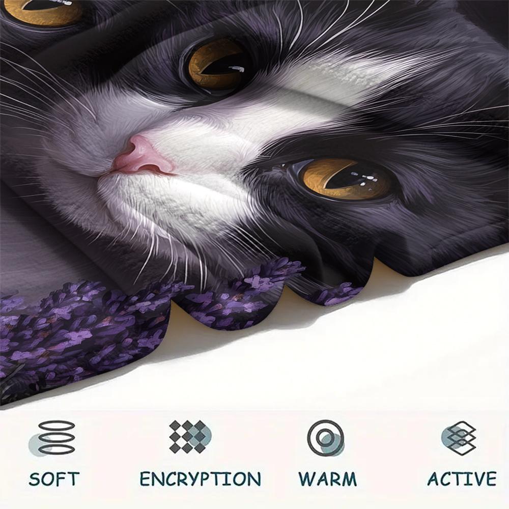 Beautiful Calico Cat,pattern Flannel Blanket, High quality Comfortable for All Seasons, Home Decor, Warmth and Comfort, Perfect for Gifts.