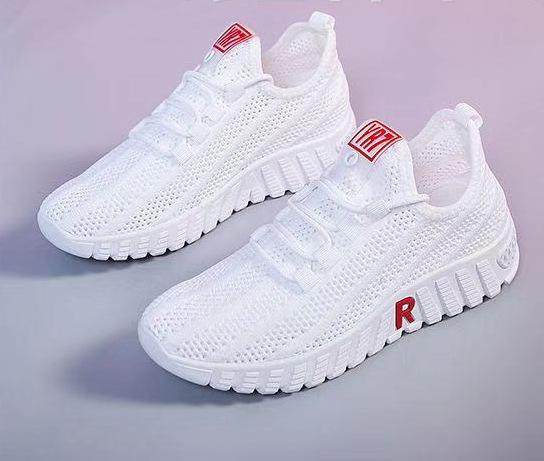 

Women s shoes summer sports and leisure mesh breathable fly-knitted shoes versatile knitted running shoes comfortable and versatile 40