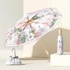 Three-Fold 8-Bone Double-Layer Double-Flower Vinyl Sun Protection Umbrella Uv Protection For Women Sun And Rain Dual-Purpose Sun