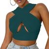 Women's Crisscross Cut Out Vest  Wrap  Solid Cami Tank Tops
