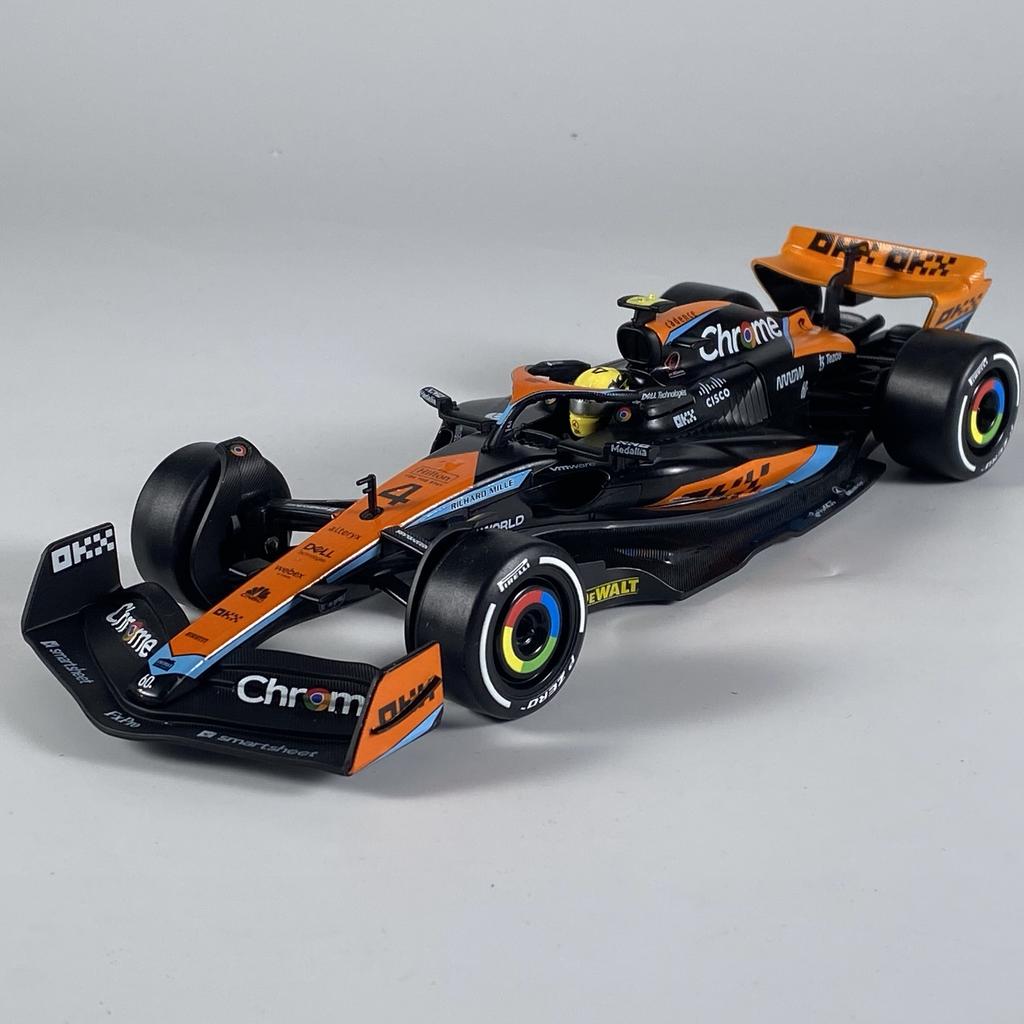 1:24 Mclaren MCL60 2023 4# Lando Norris P2 British GP F1 #81 Oscar Piastri Alloy Diecast Model Car Trendy Toy Collect Ornaments