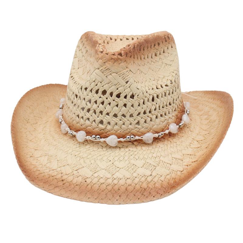 Outdoor Travel Beach Sun Hat Sun Protection Sun Hat Men And Women Western Cowboy Straw Hat
