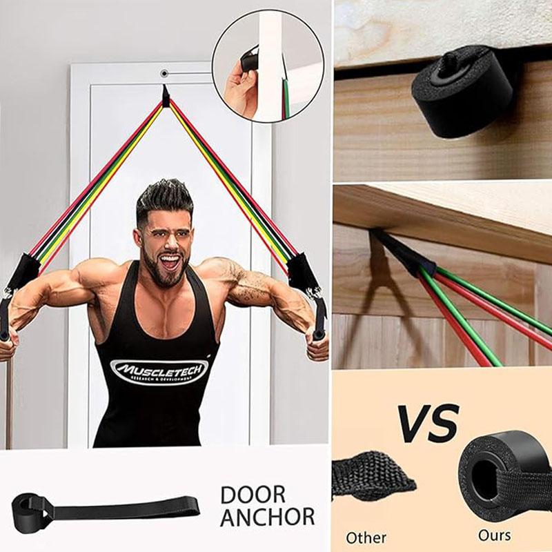 360 Lb Bodybuilding Stretch Bands Removable Fitness Bar Pilates Bar Kit with Resistance Bands Kit Home Gym Workout Equipment