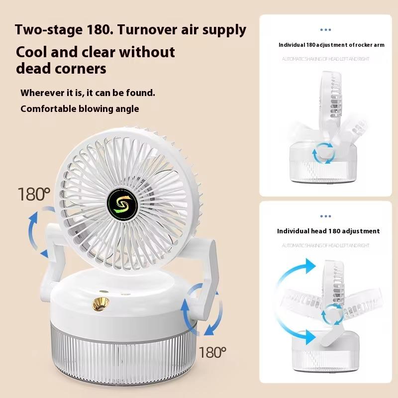 Household Refrigeration Desktop Air Cooler Charging USB Office Water Cooling Gas Humidification Spray Fan