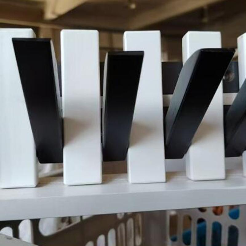 Pianonyckelformad Klädhängare Väggmonterad Bambu Trä Klädkrok Entrédörr Kläder Hatt Hängare Rack Heminredning Möbler