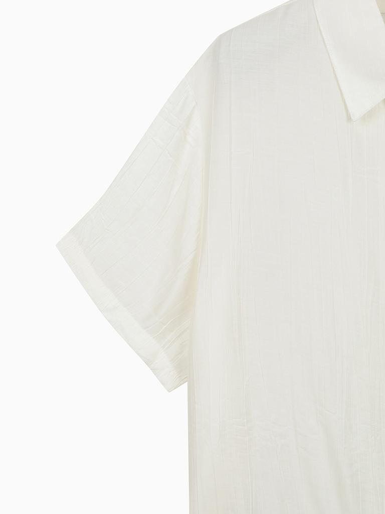 HANGTEN Women'S Seersucker String Short Sleeve Shirt_002(10570-120-404-68)
