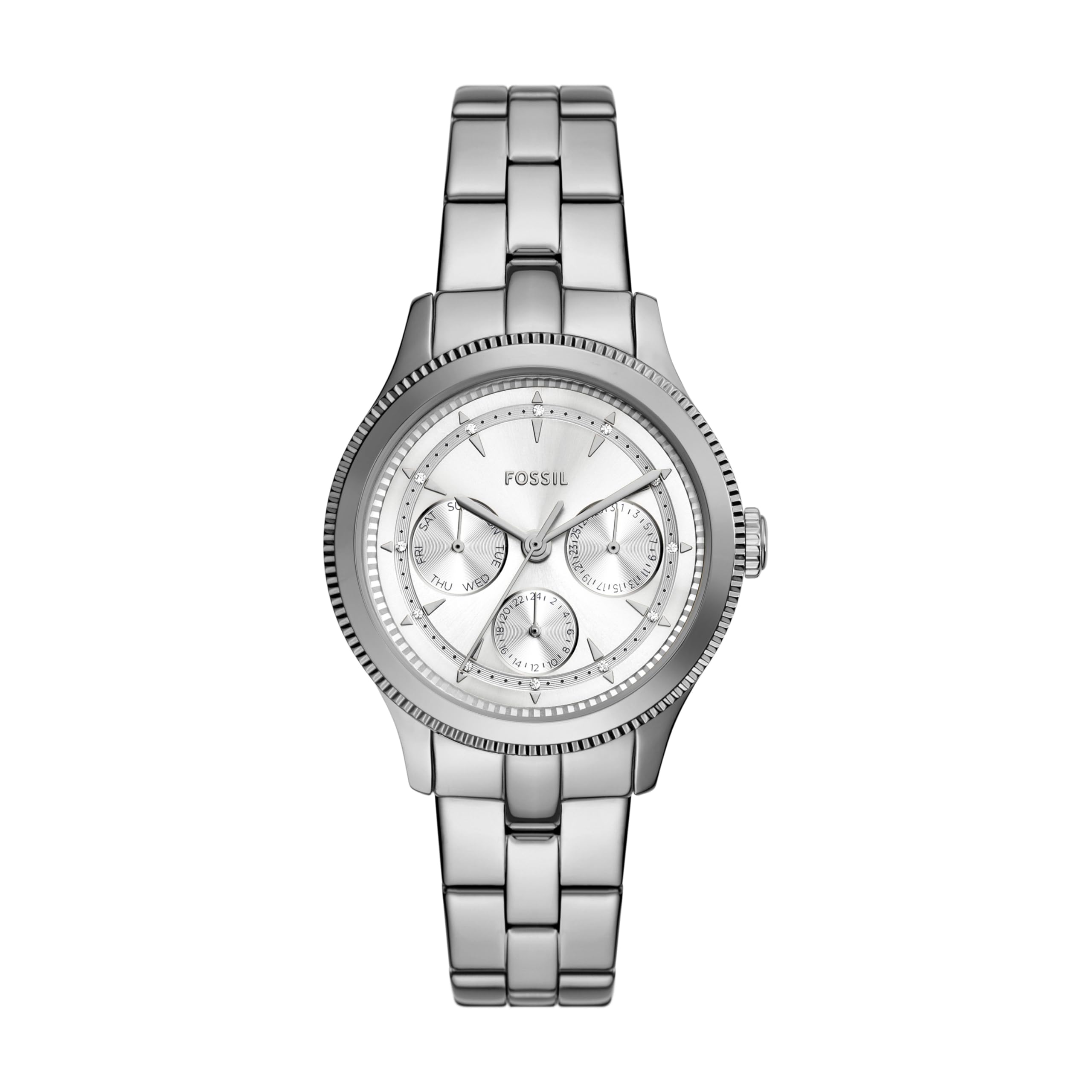 Женские часы Fossil Brynn многофункциональные, ремешок из нержавеющей стали, BQ3992