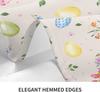 Easter Bunny Eggs Flowers Waterproof Tablecloths Easter Party Decorations Spring Tulip Florals Table Covers Dining Table Decor