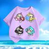 Children's Fashionable Egg-shaped Party T-shirt, Summer Casual Top for Boys and Girls