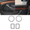4×Carbon Fiber Interior Door Speaker Ring Trim for BMW 5 Series E39 M5 1998-2003