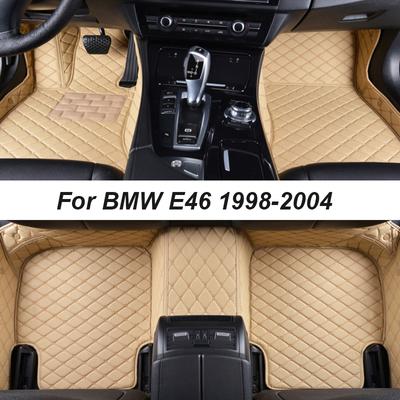 Πατάκια Αυτοκινήτου Για BMW E46 1998-2004 Κέντρο Αυτόματο Εσωτερικό Αξεσουάρ 100% Εφαρμογή Δερμάτινα Χαλιά Μοκέτες Πόδι