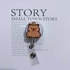 Retractable Badge Reel Compact Id Card Holder Acrylic Badge Reel Colorful Capybara Badge Reel For Nurse Healthcare Office