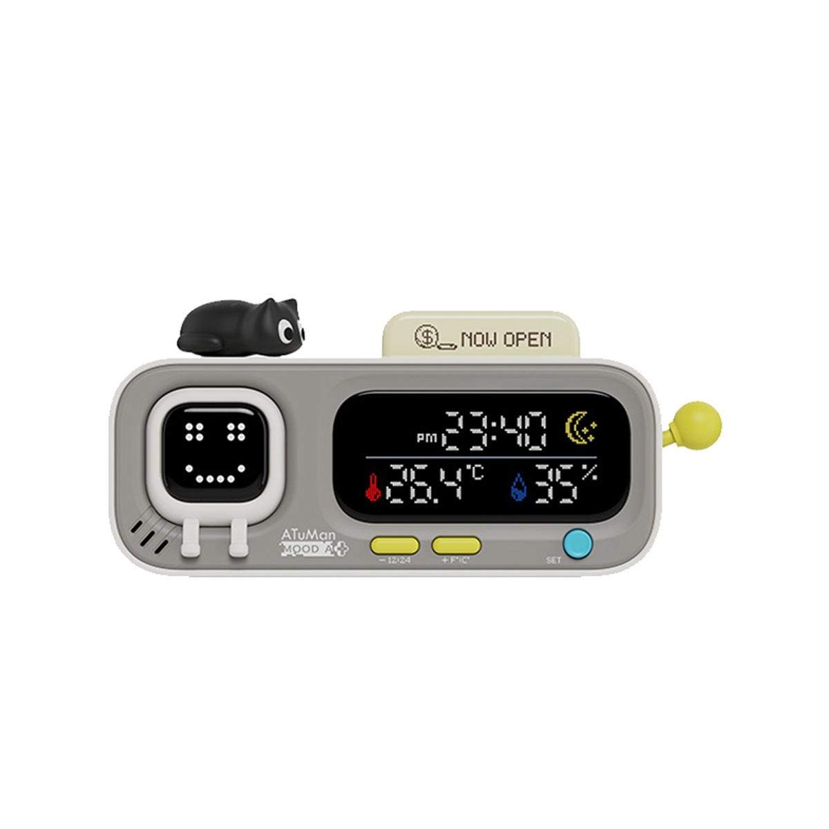 Smart Desktop Temperature and Humidity Clock Electric Digital Home Temperature and Humidity Meter Smart Fun Reminder