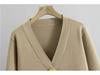 European Style Women's Autumn/Winter Knit Cardigan & Wide-Leg Pants Set