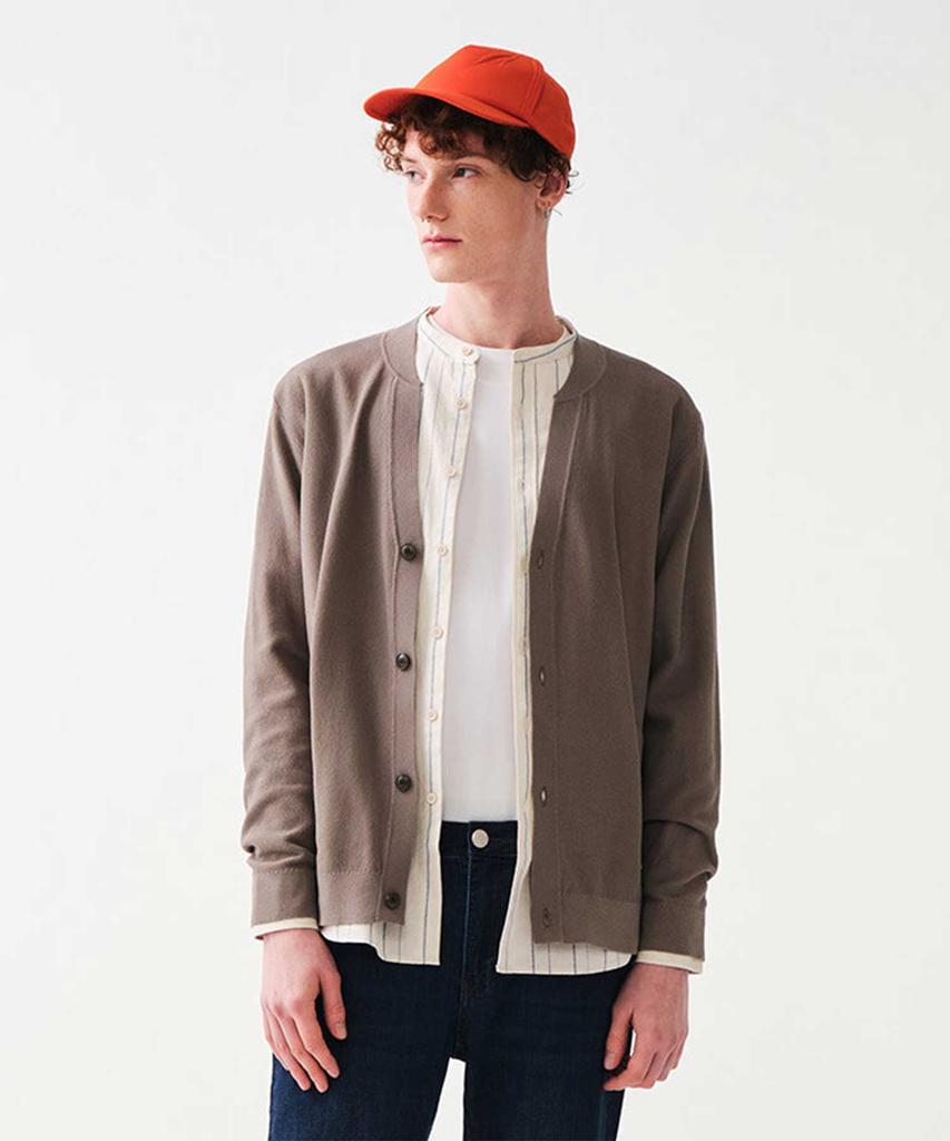 Stco Diems Silky Touch Jacket Cardigan Khaki (Classic Fit)_Dkgua02Csk