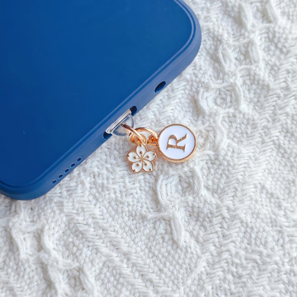 Compatible With Type C Ports Featuring 26 English Letters Cherry Blossom Designs The Perfect Choice For Birthday Holiday Gifts