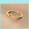 Stunning Adjustable Geometric Round Ring With Diamond Accents Copper Gold For Women
