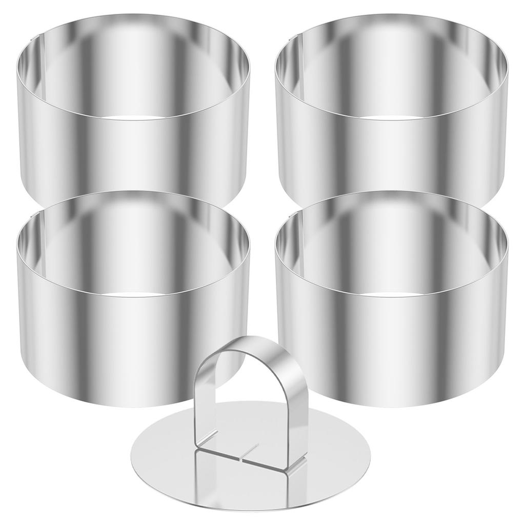 Ringform Edelstahl Kuchenringform Praktische Gebäckringe Wiederverwendbare Lebensmittelringform Runde Dessertringform Spülmaschinenfest