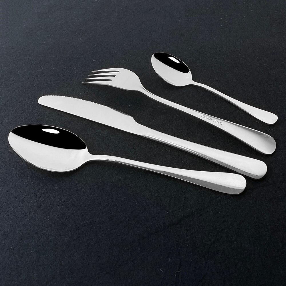 24Pcs Mirror Polished Blue Cutlery Set Stainless Steel Dinnerware Set Knife Fork Coffee Spoon Tableware Set Kitchen Dinner Silverware Set