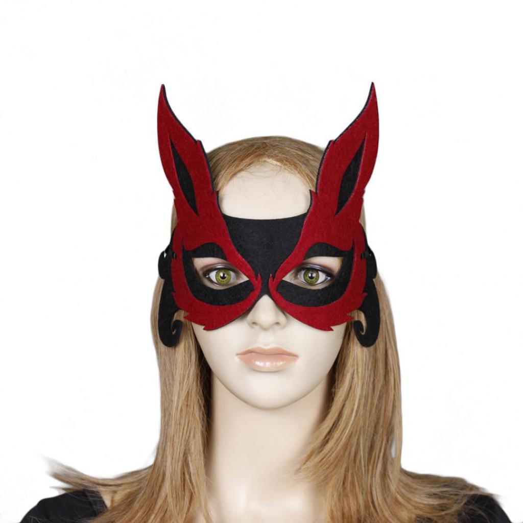 Halloween Fox Shaped Masquerade Mask Half Face Veil Mask Costume Christmas Party