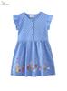 Jump Children's Wear: 2026 New Summer Girls' Embroidered Princess Dresses - Short-Sleeve, Open-Chest Design