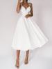 Multi-Color European & American Women's Sexy Swing Evening Dress with Spaghetti Straps