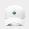 Lucky Four Leaf Clover Baseball Cap With Embroidered Flora For Spring Outdoor Activities
