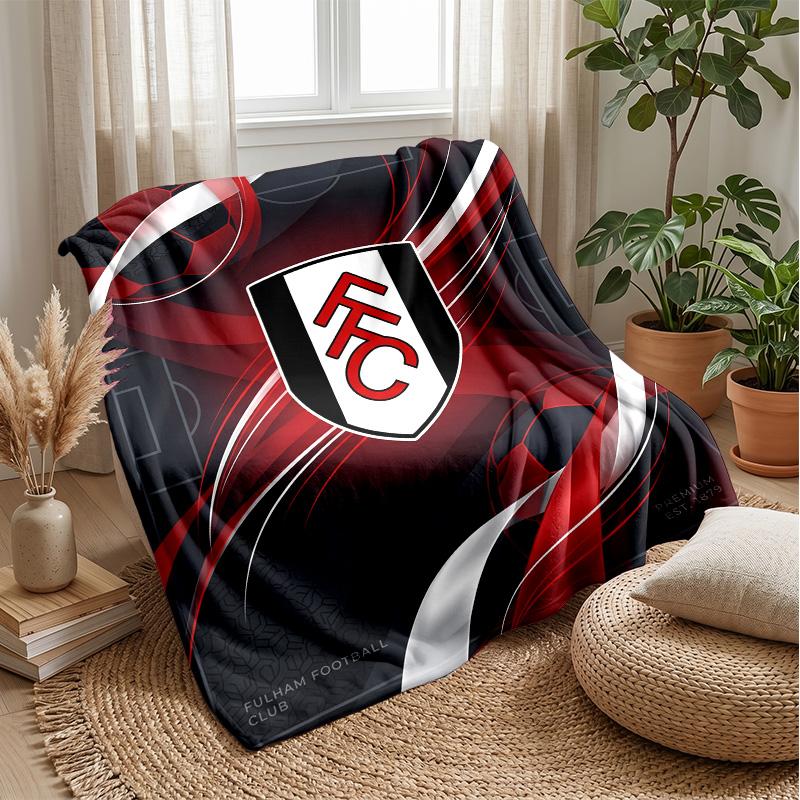 Coperta in Flanella con Stampa Calcio Fulham, Coperta Morbida Calda Leggera per Divano Letto Campeggio