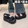 Muffin platform sandals women wear fashion and high sense versatile Roman beach shoes are not tired