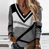 Women's Fashion Casual Long Sleeve V Neck Blouses & Shirts