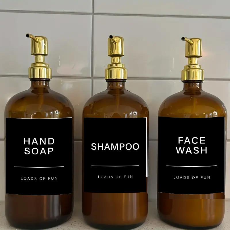 6/7pcs Soap Dispenser Labels Bathroom Jar Storage Label Shower Shampoo Lotion Conditioner Bottle Stickers